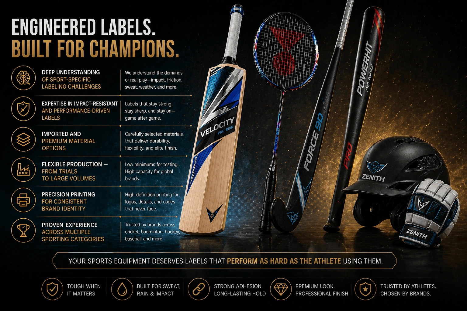 Sports Equipment Labels